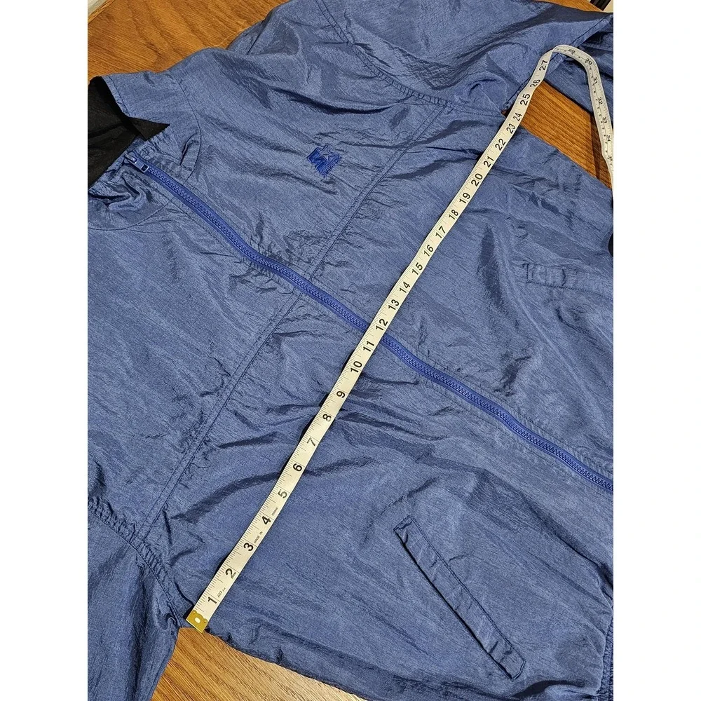 Starter‎ Jacket Mens Medium Blue Lightweight Nylon Lined Full Zip Windbreaker